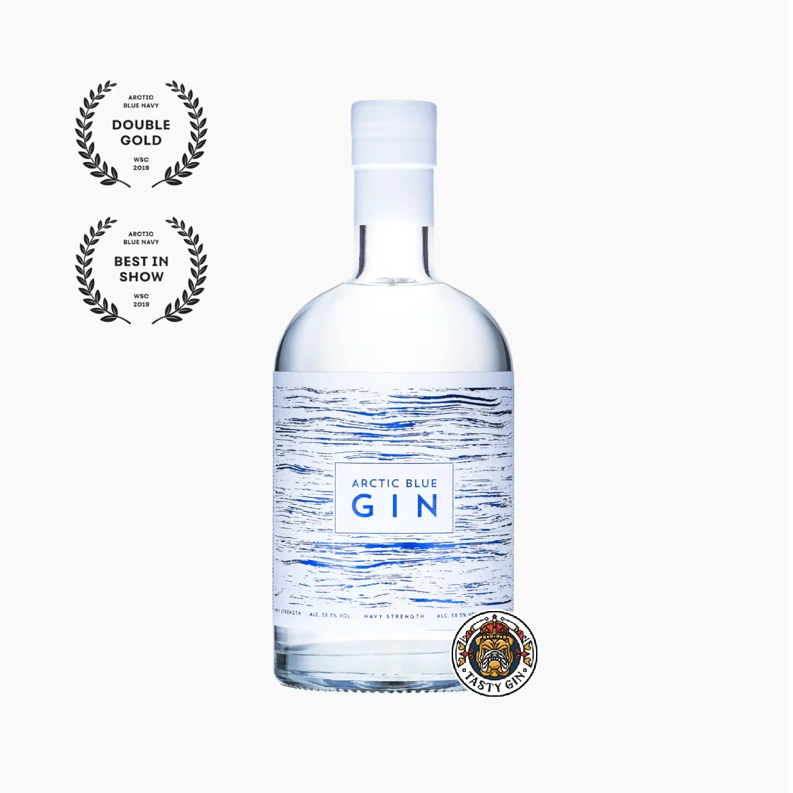 Tastygin Arctic Blue Gin Navy Strength 🫐 Nordisk intensitet. Ren karakter. En kraftfuld navy strength gin fra Finland, hvor vilde blåbær, friske grannåle og arktiske urter smelter sammen i en dyb og elegant smagsoplevelse.